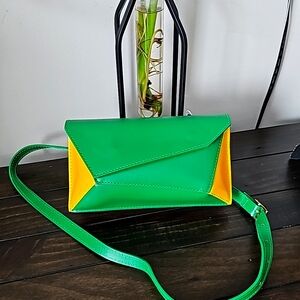 ISADORA GENUINE LEATHER PUZZLE CROSSBODY BAG MADE IN ITALY